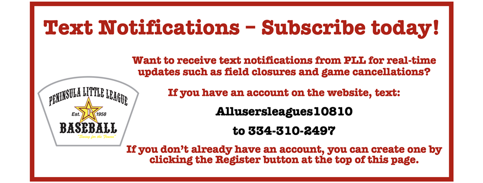 Text Notifications - Subscribe Today!