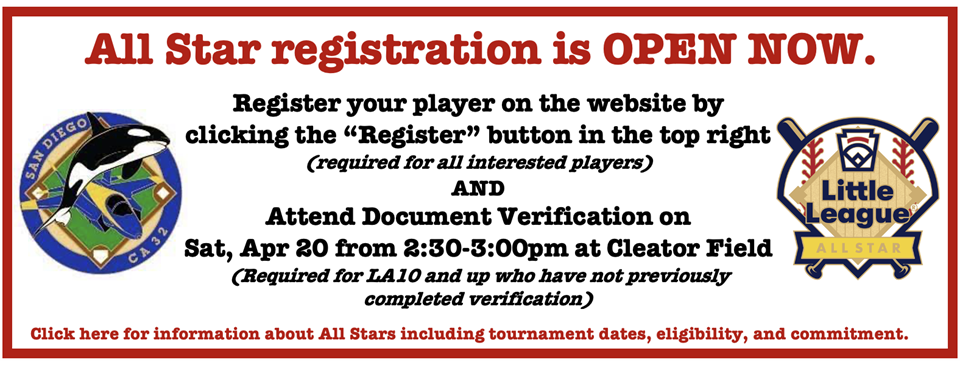 All Star Registration