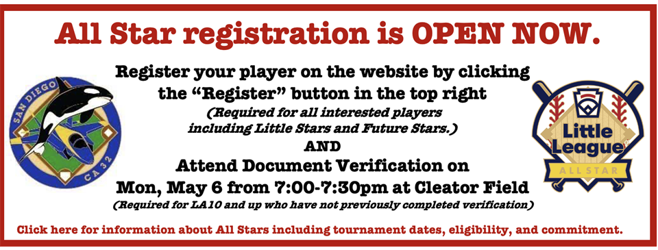 All Star Registration